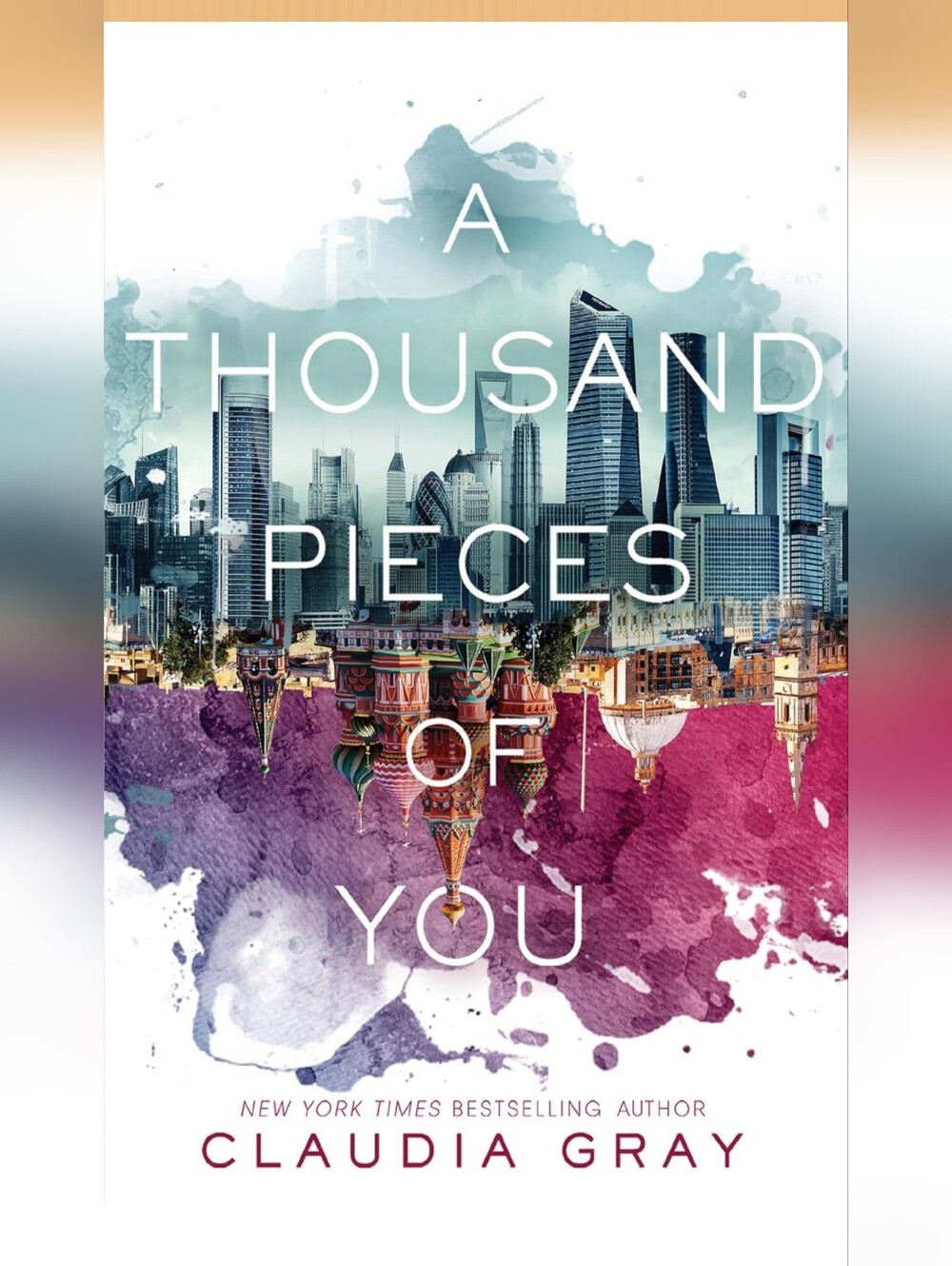 A Thousand Pieces of You by Claudia Gray - White Cover with Teal & Magenta Art